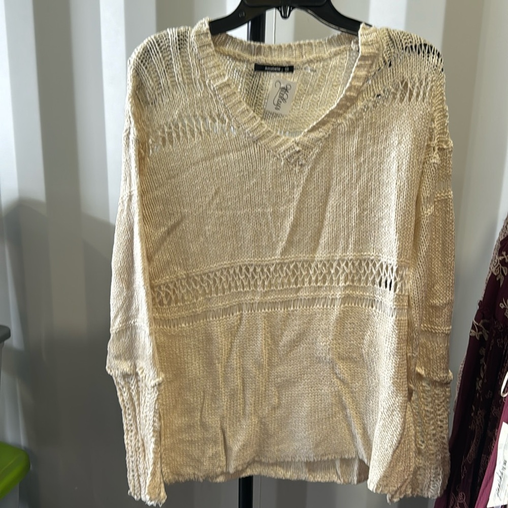 🤝Vneck yarn sweater